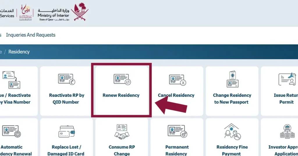 MOI Qatar ID Renewal 2025 - QID Renewal Process and Fee Guide 6 New Residency Option in Ministry of Interior Portal