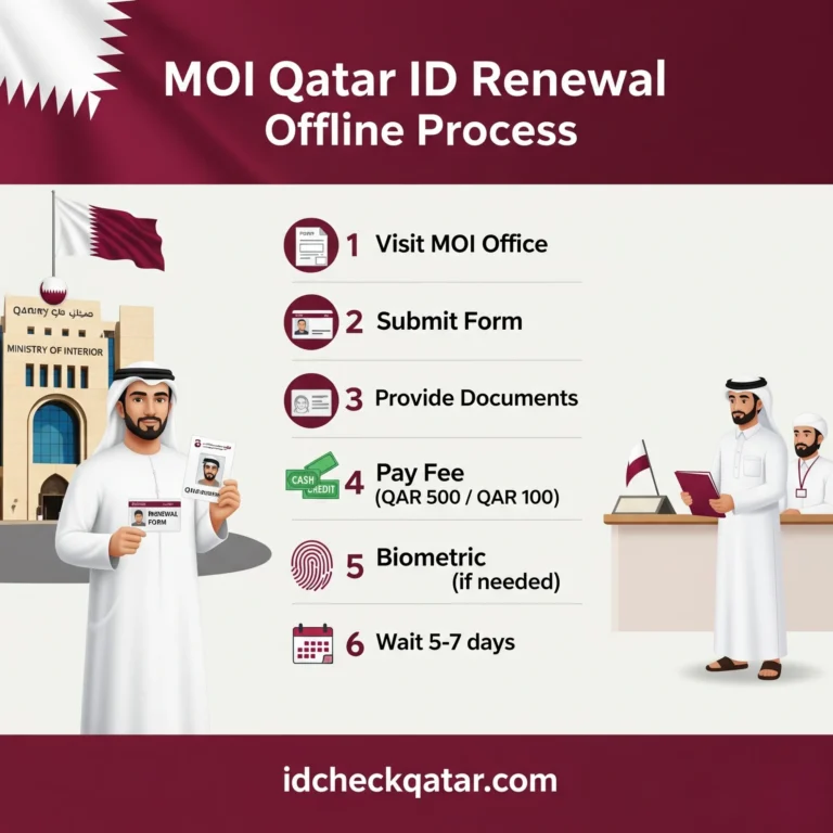 MOI Qatar ID Renewal 2025 - QID Renewal Process and Fee Guide 13 Step-by-step guide to MOI Qatar ID renewal via offline process