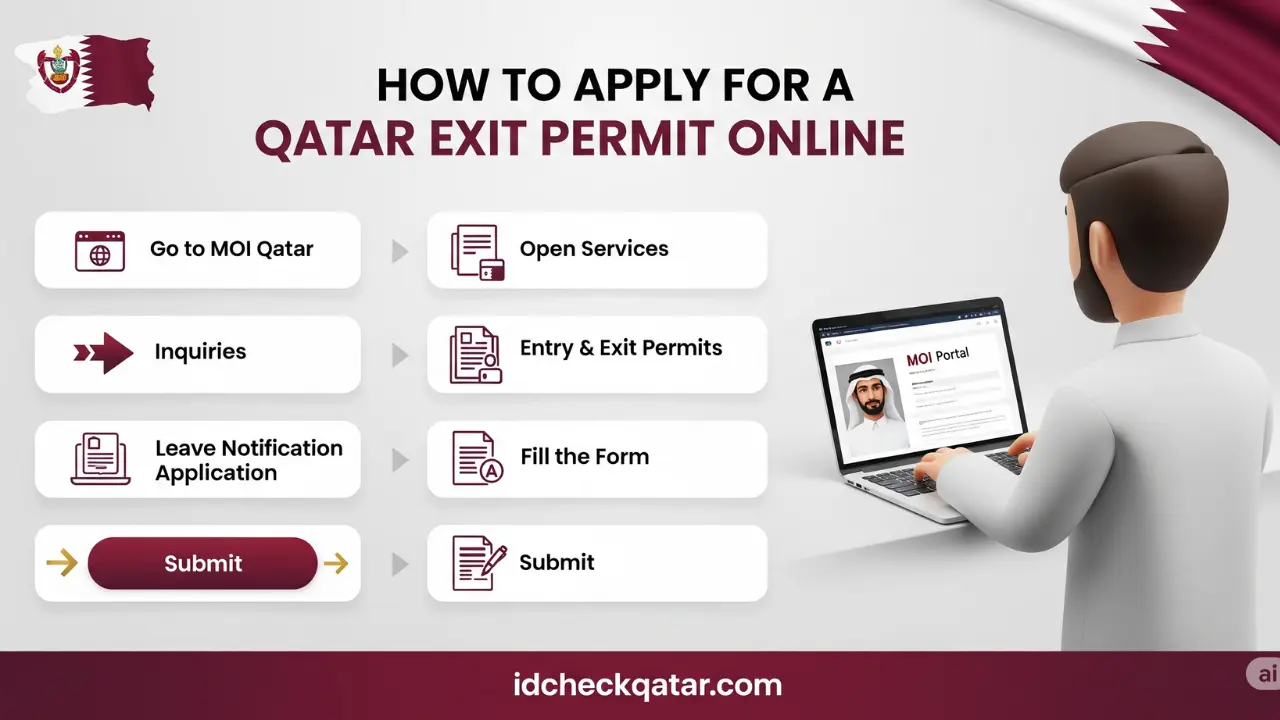 Qatar Exit Permit 2025 – Check & Apply Online Now 3 How to apply for Qatar Exit Permit in 2025 using the Metrash app or MOI website – Quick application process