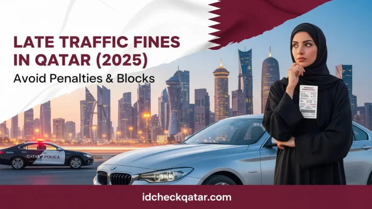 late traffic fines in qatar 2025 woman car police idcheckqatar