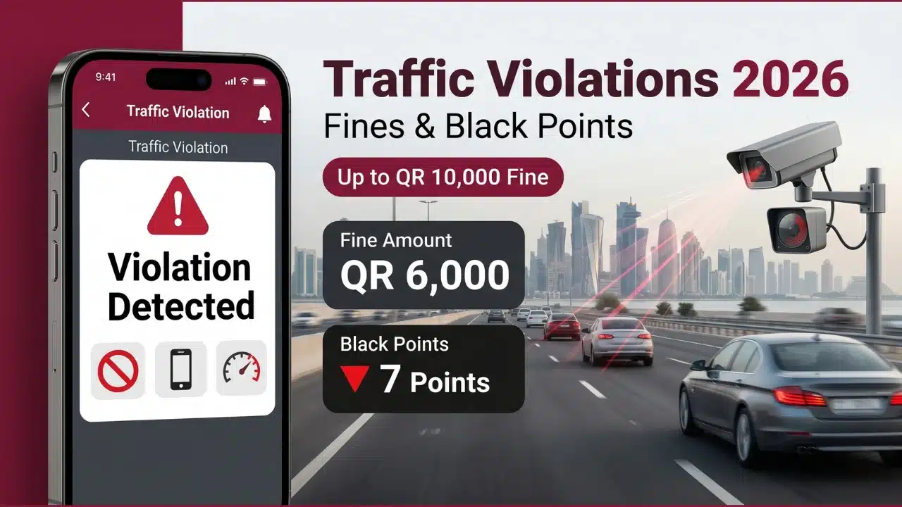 Qatar Traffic Violation List 2026 – Full Fine & Points Table